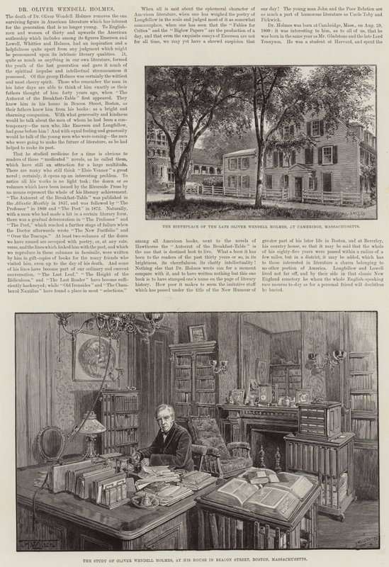 Dr. Oliver Wendell Holmes door Thomas Harrington Wilson