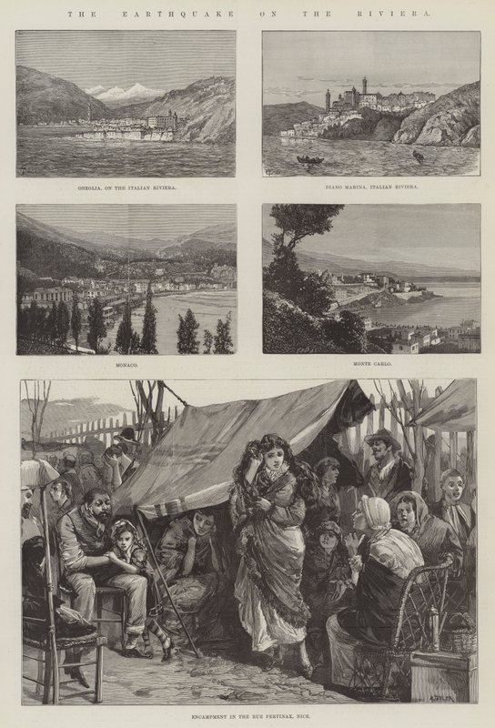De Aardbeving aan de Rivièra door Thomas Harrington Wilson
