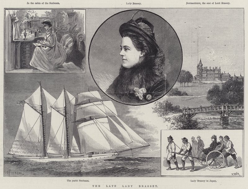 De overleden Lady Brassey door Thomas Harrington Wilson