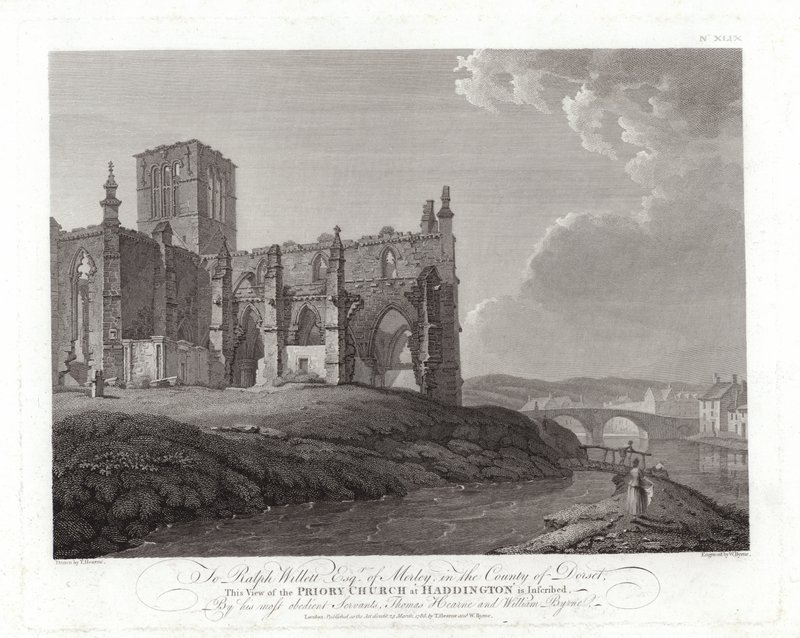 Priorijkerk in Haddington door Thomas Hearne