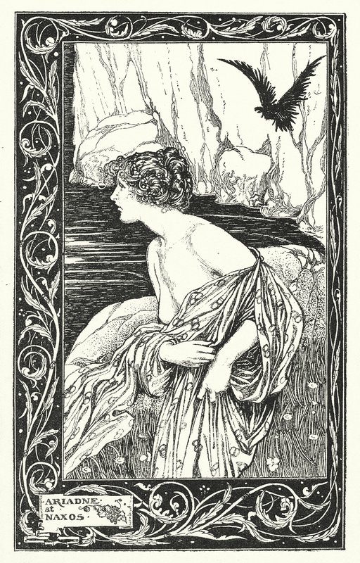 Ariadne bij Naxos (litho) door Thomas Heath Robinson