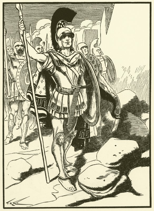 De Grieken buiten Troje (gravure) door Thomas Heath Robinson