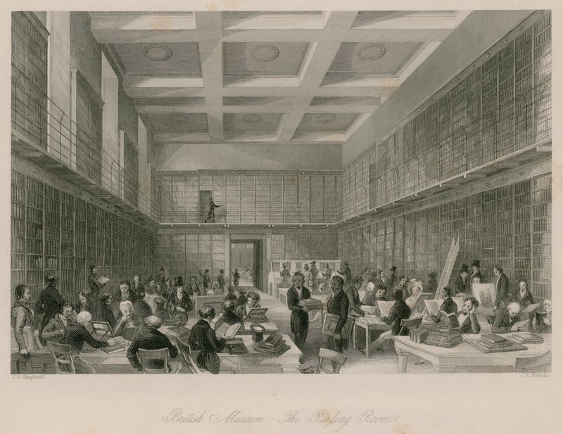 Brits Museum, De Leeszaal door Thomas Hosmer Shepherd