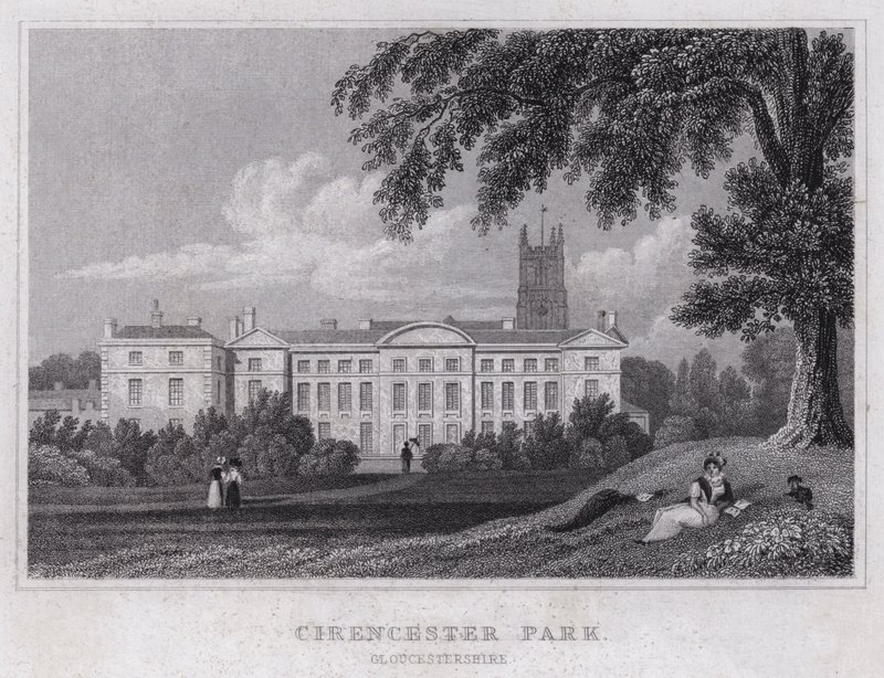 Cirencester Park, Gloucestershire door Thomas Hosmer Shepherd