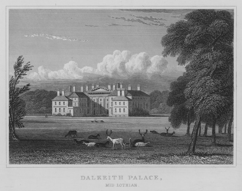 Dalkeith Palace, Mid Lothian door Thomas Hosmer Shepherd