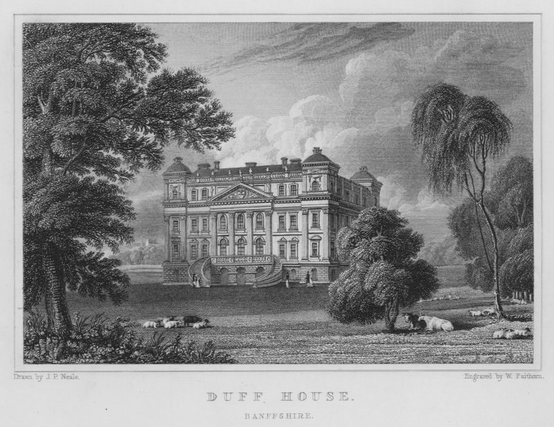 Duff House, Banffshire door Thomas Hosmer Shepherd