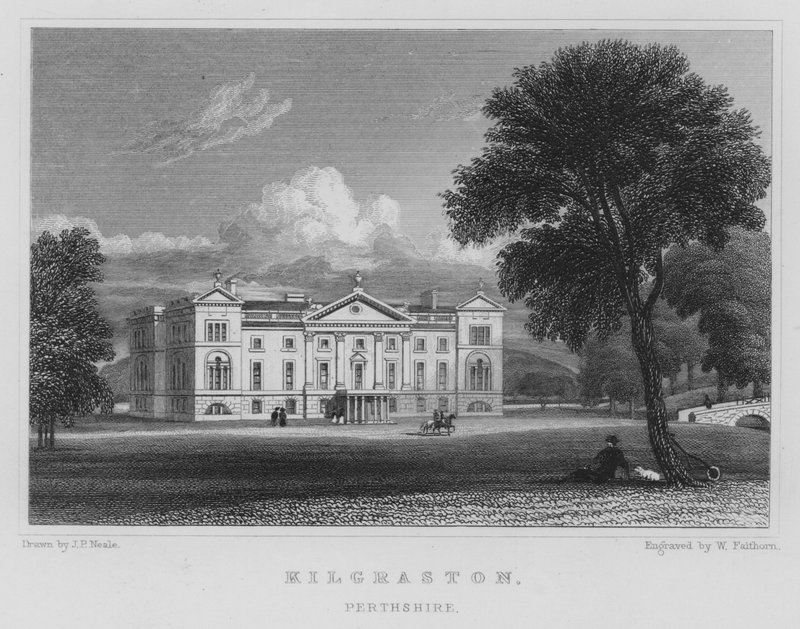 Kilgraston, Perthshire door Thomas Hosmer Shepherd