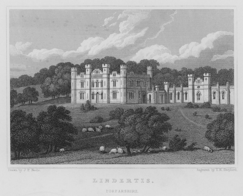 Lindertis, Forfarshire door Thomas Hosmer Shepherd