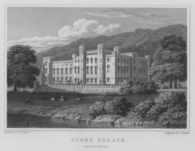 Scone Palace, Perthshire door Thomas Hosmer Shepherd