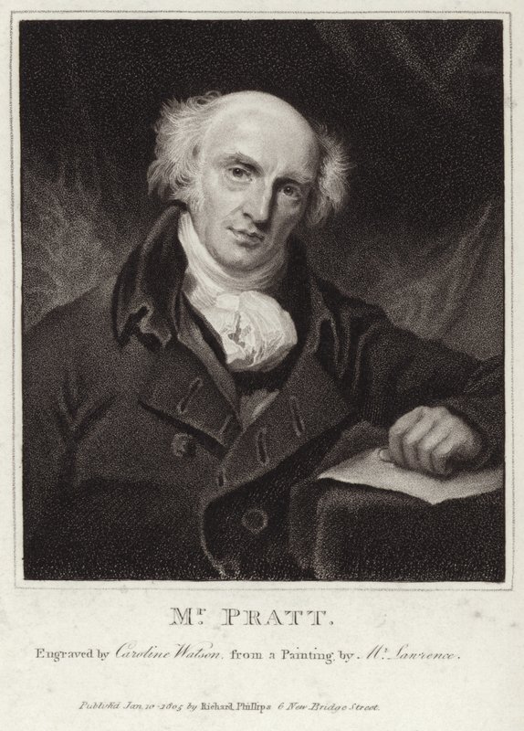 Portret van Samuel Jackson Pratt door Thomas Lawrence