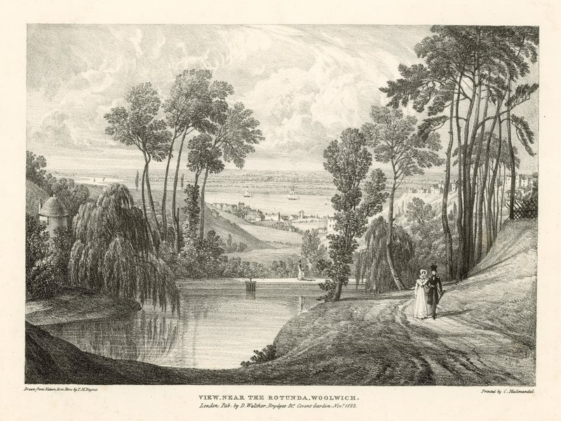 Uitzicht nabij de Rotunda, Woolwich, Londen door Thomas Mann Baynes