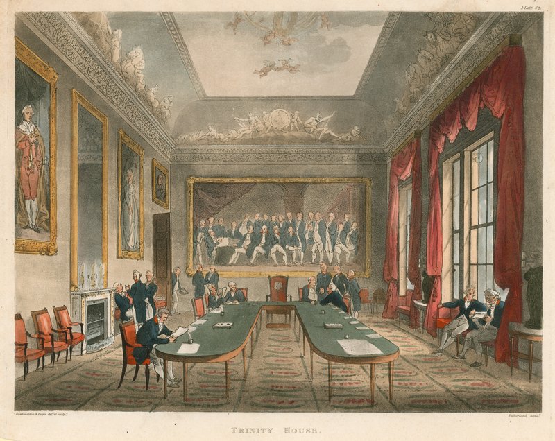 Interieur van Trinity House door Thomas Rowlandson