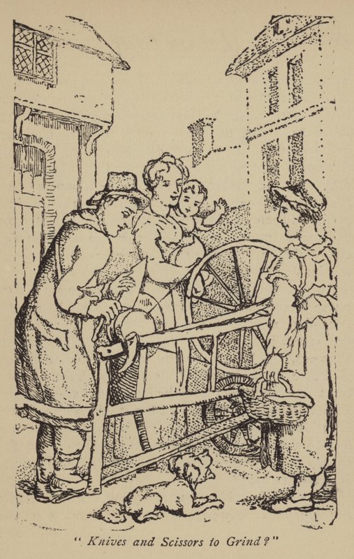 Messen en scharen slijpen? door Thomas Rowlandson