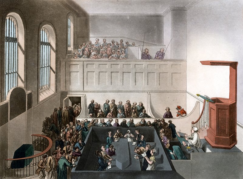 Newgate kapel door Thomas Rowlandson