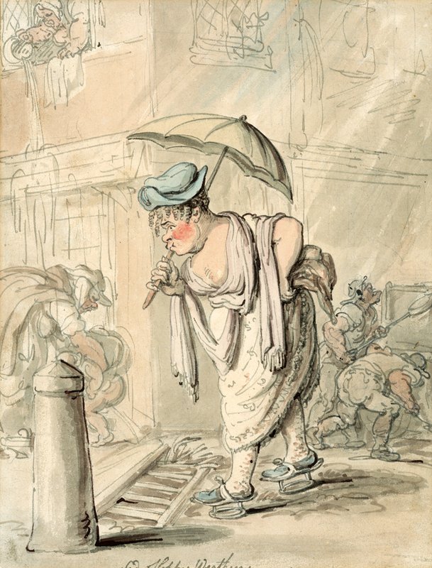 Triest slordig weer door Thomas Rowlandson