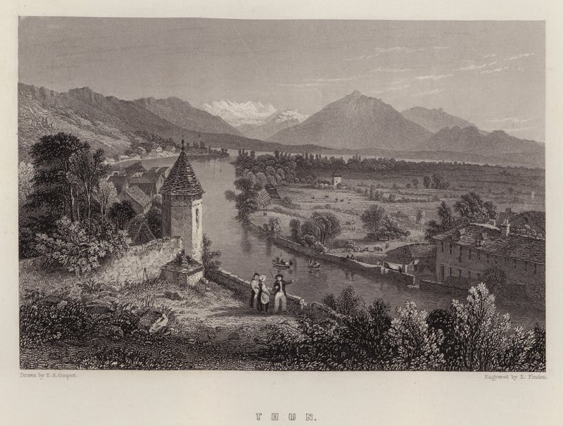 Thun (kleur litho) door Thomas Sidney (after) Cooper