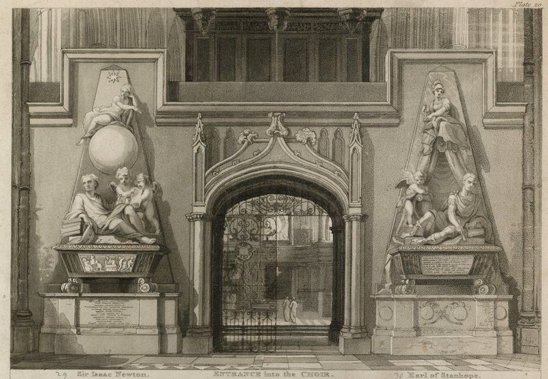 Ingang naar het Koor, Westminster Abbey, Londen door Thomas Uwins