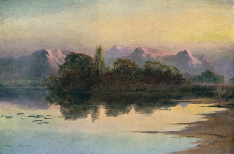 Zonsondergang op het Wularmeer door Unbekannt Unbekannt