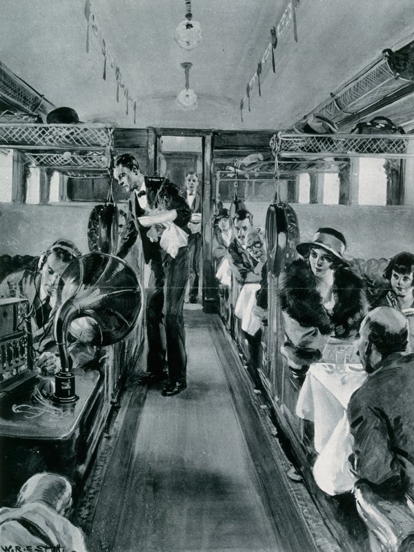 Radio in de trein door W.R.S. Stott