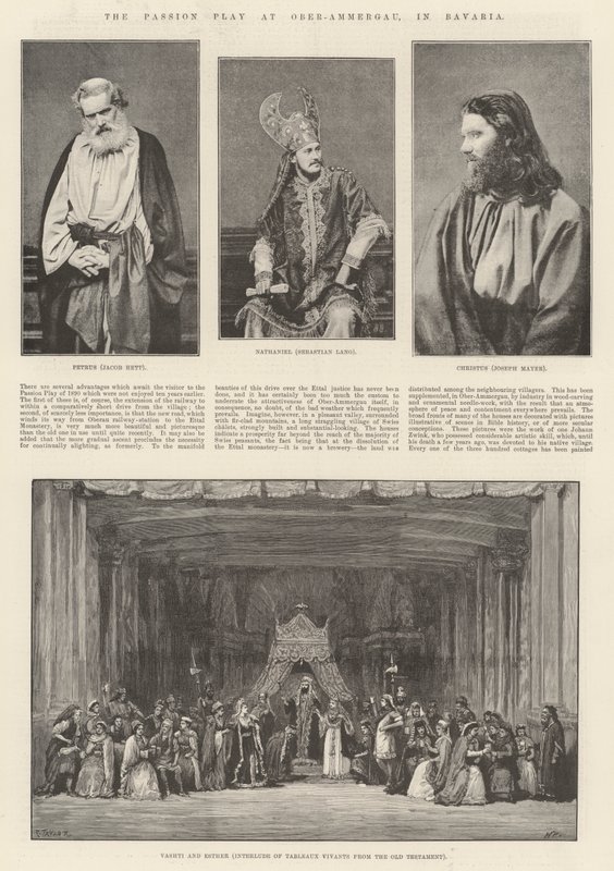 Het Passiespel in Ober-Ammergau, Beieren door Walter Paget