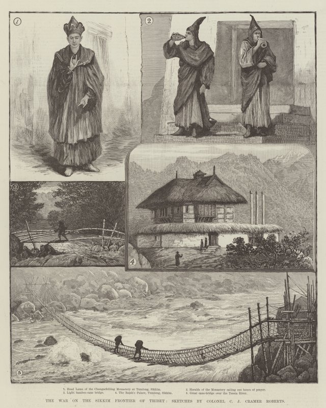 De oorlog aan de Sikkim-grens van Tibet door Walter Paget