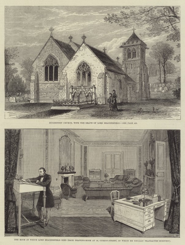 De overleden Lord Beaconsfield door Walter Paget