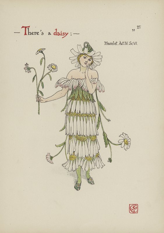 Bloemen uit Shakespeares tuin door Walter Crane