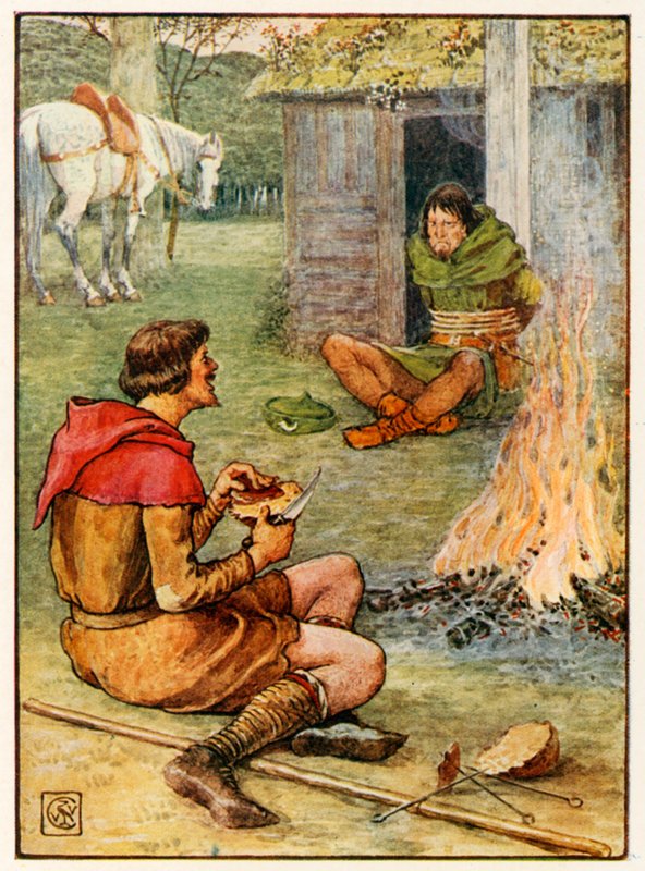 Kleine John en de boswachter door Walter Crane
