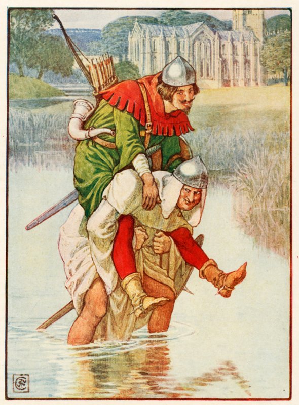 Robin Hood en Vader Tuck door Walter Crane