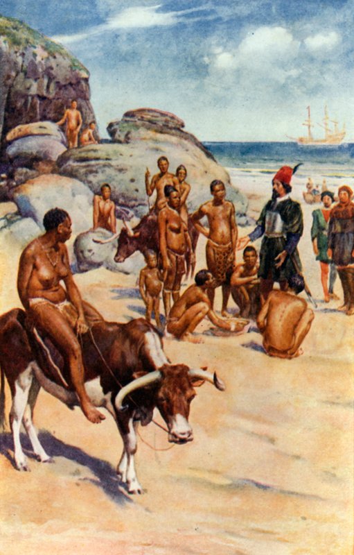 De Portugezen en Hottentotten door Walter Stanley Paget