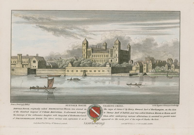 Suffolk House, Charing Cross, Londen door Wenceslaus Hollar