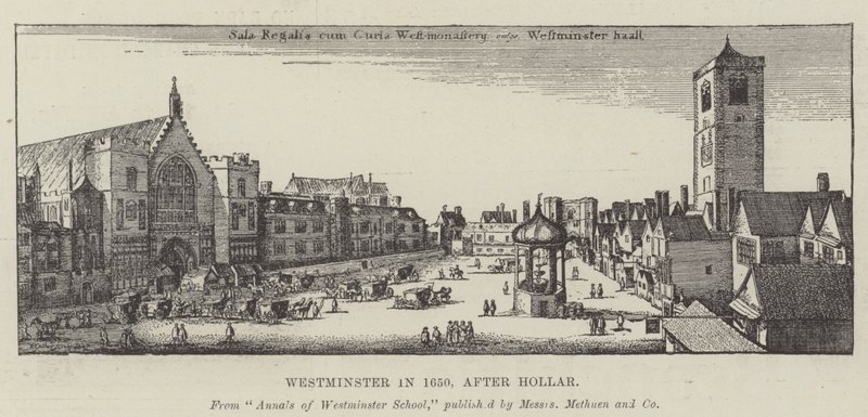 Westminster in 1650 door Wenceslaus Hollar