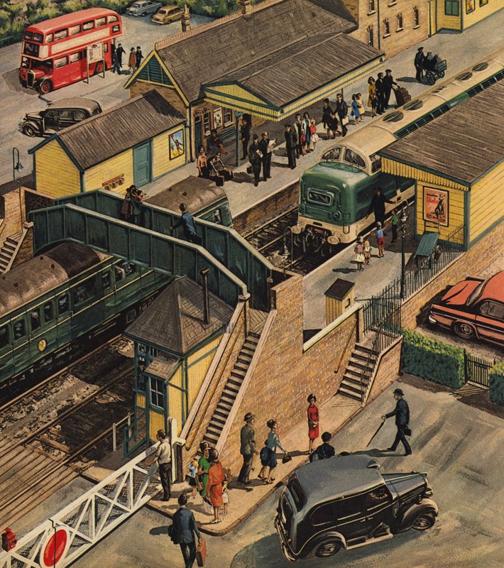 Station, Engeland door Wilf (20th century) Hardy
