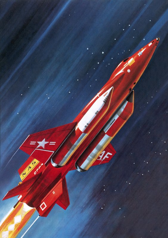 Ongeïdentificeerd NASA raketvliegtuig door Wilf (20th century) Hardy