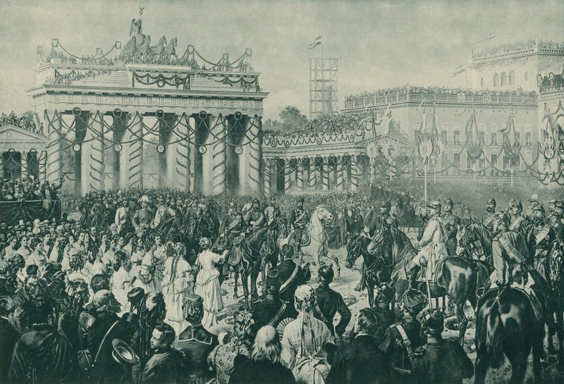 Vieringen voor de overwinning van Pruisen in de Frans-Pruisische Oorlog, Berlijn, 16 juni 1871 door Wilhelm Camphausen