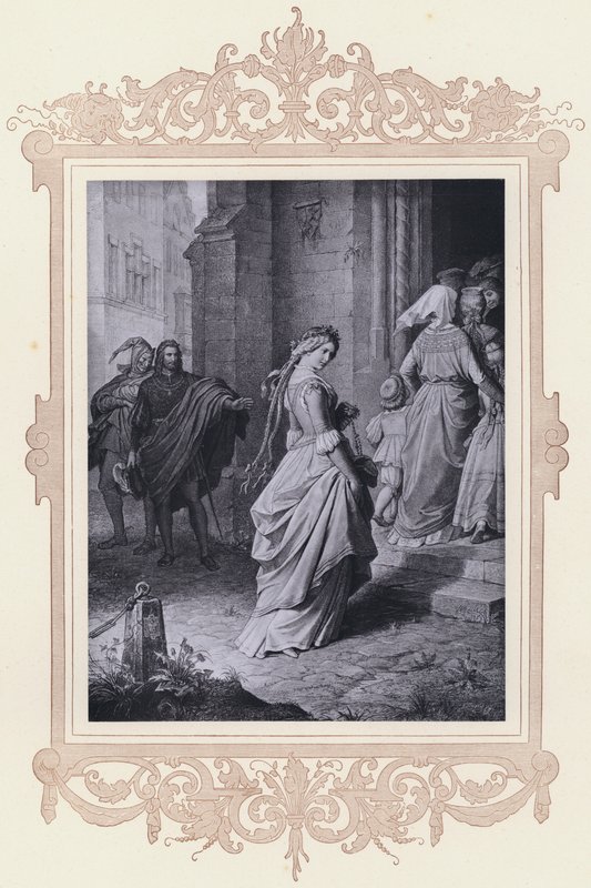Gretchen, Kirchgang door Wilhelm von (after) Kaulbach