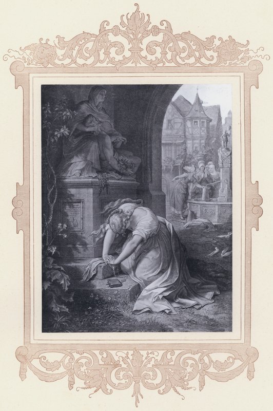 Gretchen, Mater Dolorosa (litho) door Wilhelm von (after) Kaulbach