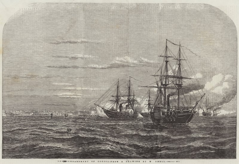 Het Bombardement van Odessa door William Adolphus Knell