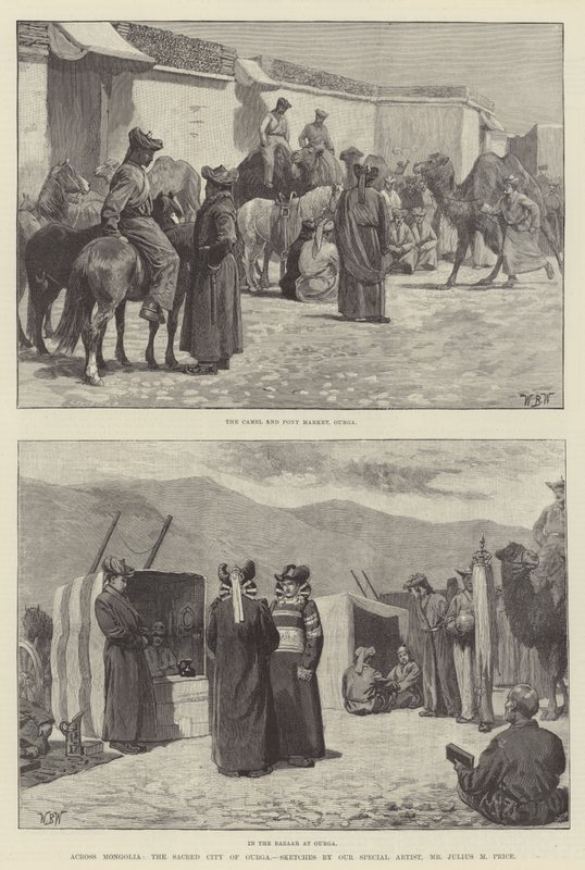 Over Mongolië, de Heilige Stad Ourga door William Barnes Wollen