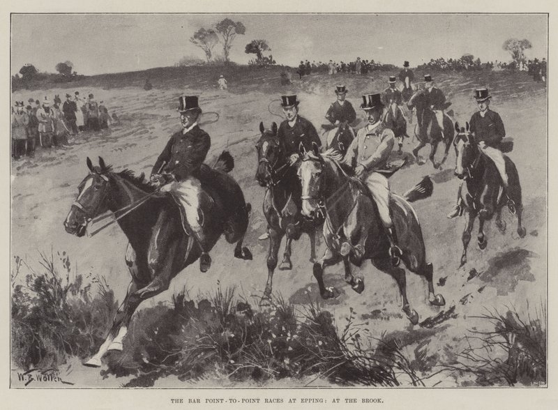 De Bar Point-to-Point Races bij Epping, bij de Brook door William Barnes Wollen