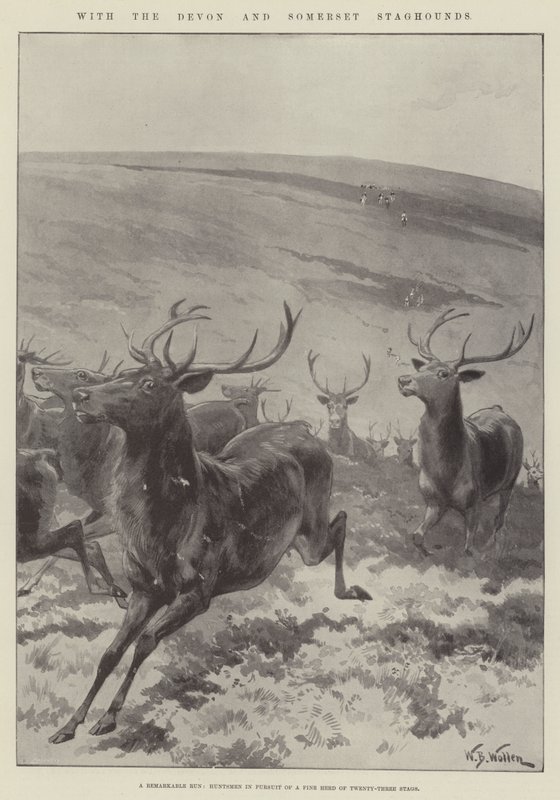 Met de Devon en Somerset Staghounds door William Barnes Wollen