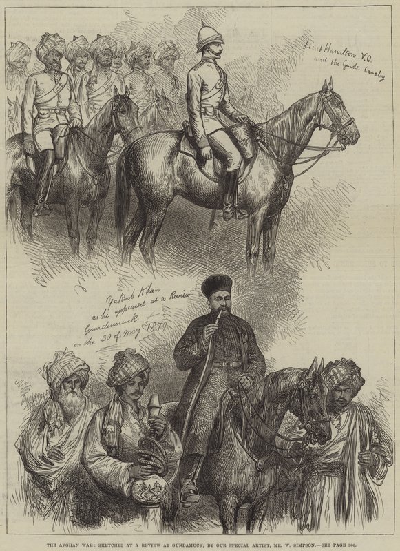 De Afghaanse Oorlog, Schetsen bij een Review in Gundamuck door William Crimea Simpson