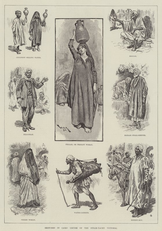 Schetsen in Caïro (Cruise van de Stoomjacht Victoria) door William Douglas Almond
