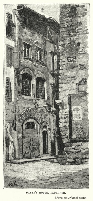 Dantes Huis, Florence door William Henry James after Boot