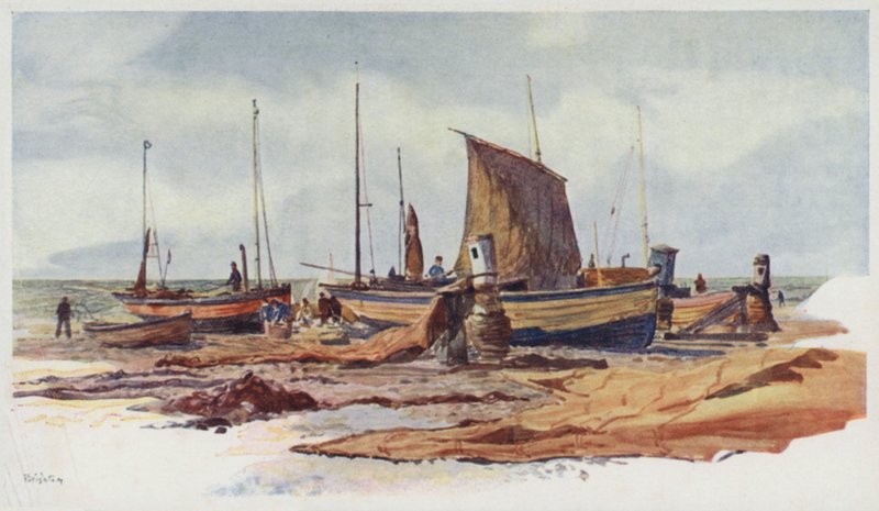 Brighton Strandboten door William Lionel Wyllie