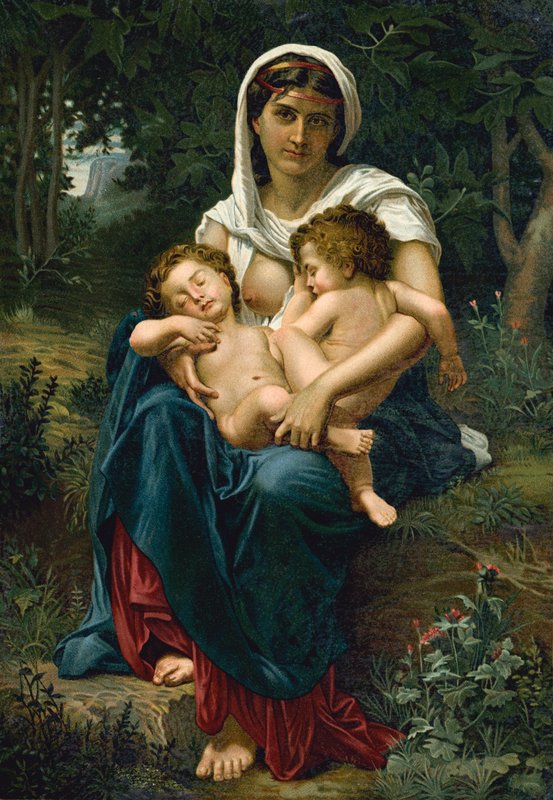 Liefdadigheid door William Adolphe (after) Bouguereau