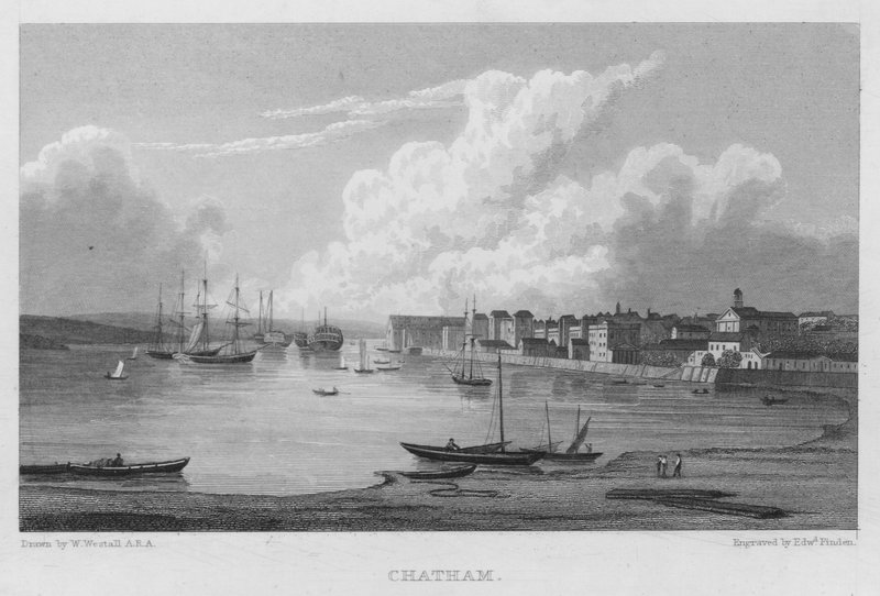 Chatham (gravure) door William (after) Westall