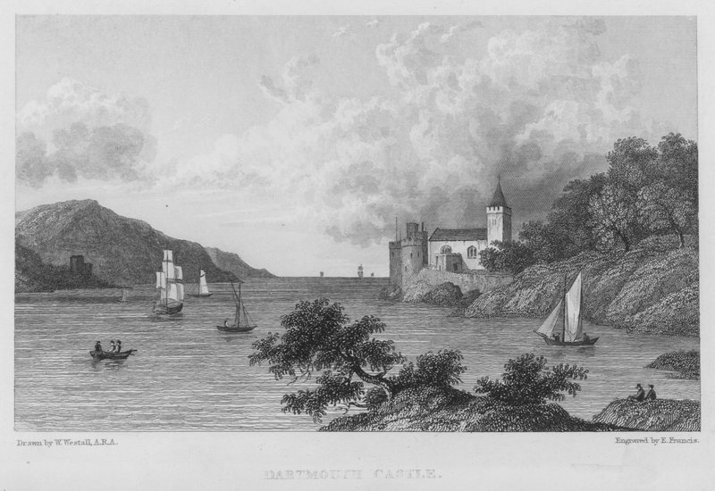 Dartmouth Kasteel door William (after) Westall