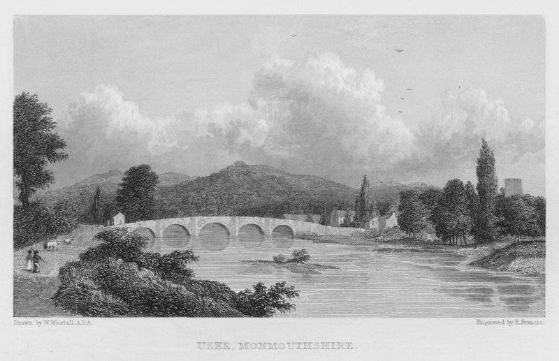 Uske, Monmouthshire door William (after) Westall