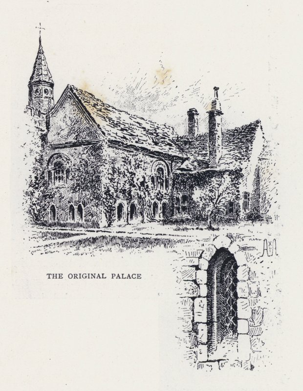 Het originele paleis (gravure) door William Alexander Ansted